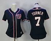 Women Washington Nationals #7 Trea Turner Navy New Cool Base Stitched Jersey,baseball caps,new era cap wholesale,wholesale hats